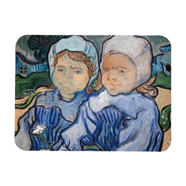 Vincent van Gogh - Two Little Girls Magnet (Horizontal)