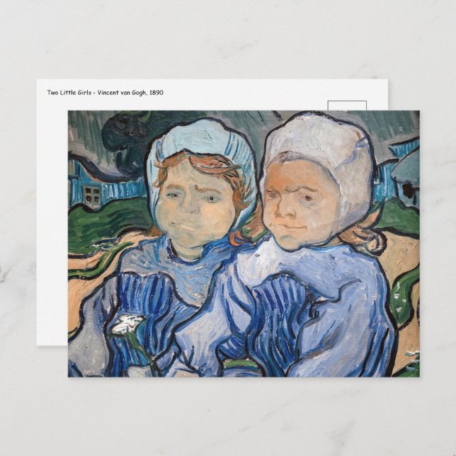 Vincent van Gogh - Two Little Girls Postcard (Front/Back)