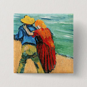 Vincent van Gogh - Two Lovers 15 Cm Square Badge