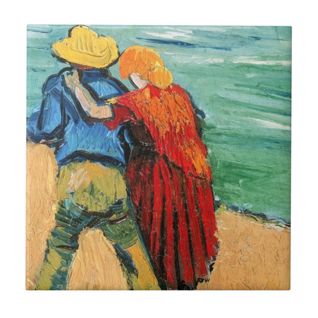 Vincent van Gogh - Two Lovers Ceramic Tile (Front)