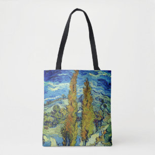 Vincent Van Gogh Two Poplars at Saint-Rémy Tote Bag
