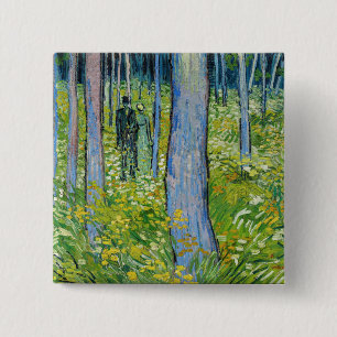 Vincent van Gogh - Undergrowth with Two Figures 15 Cm Square Badge