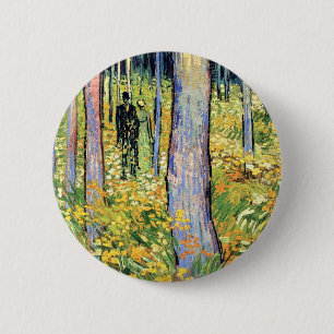 Vincent Van Gogh - Undergrowth With Two Figures 6 Cm Round Badge