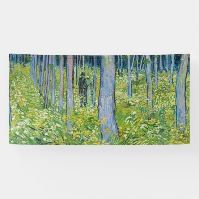 Vincent van Gogh - Undergrowth with Two Figures Banner (Horizontal)