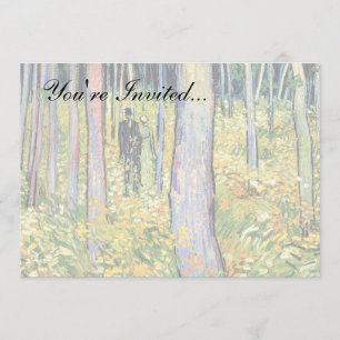 Vincent Van Gogh - Undergrowth With Two Figures Invitation