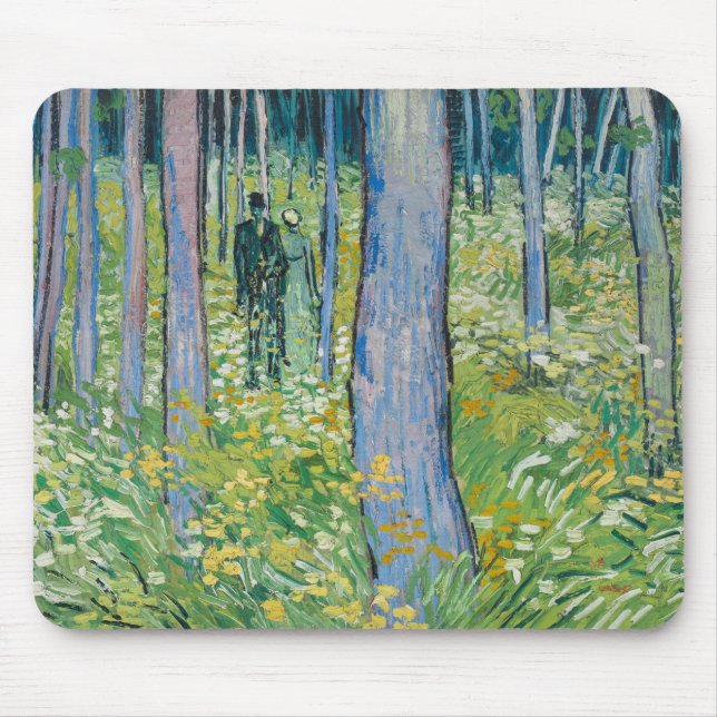 Vincent van Gogh - Undergrowth with Two Figures Mouse Pad (Front)