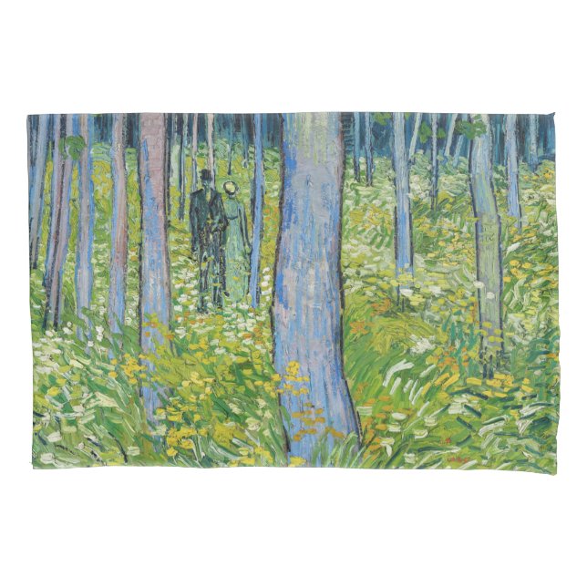 Vincent van Gogh - Undergrowth with Two Figures Pillowcase (Front)