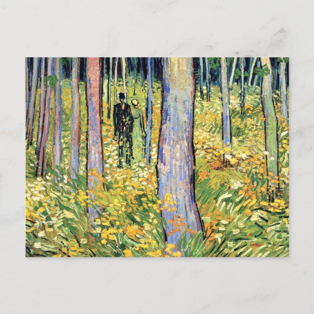 Vincent Van Gogh - Undergrowth With Two Figures Postcard (Front)
