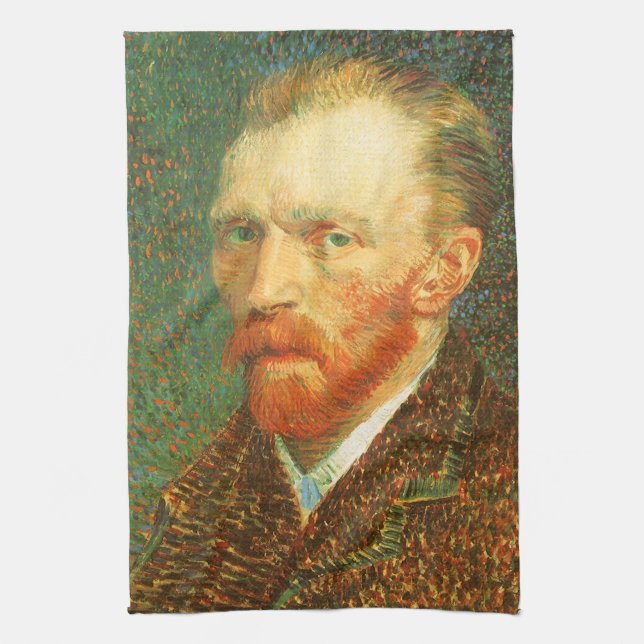 Vincent van Gogh - Van Gogh Self Portrait Tea Towel (Vertical)