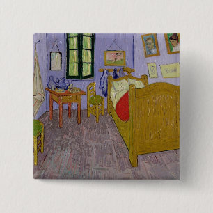 Vincent van Gogh Van Gogh's Bedroom at Arles 15 Cm Square Badge