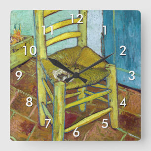 Vincent van Gogh - Van Gogh's Chair Square Wall Clock