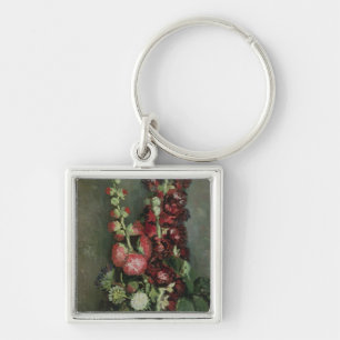 Vincent van Gogh Vase of Hollyhocks, 1886 Key Ring