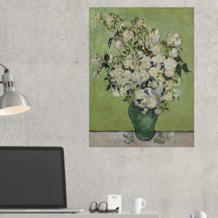 Vincent Van Gogh, Vase of Roses, Roses In The Vase Foil Prints