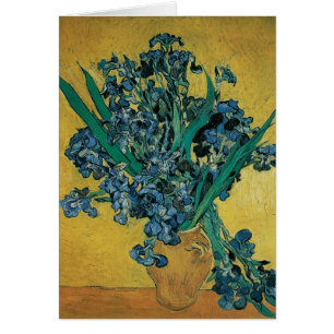 Vincent van Gogh - Vase w Irises Yellow Background