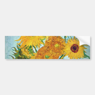 Vincent van Gogh - Vase with 12 Sunflowers Bumper Sticker