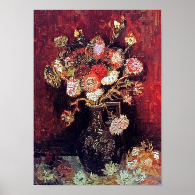 Vincent Van Gogh - Vase With Asters And Phlox Poster (Front)