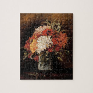 Vincent Van Gogh - Vase With Carnations - Fine Art Jigsaw Puzzle