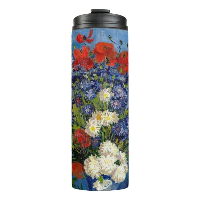Vincent van Gogh - Vase with Cornflowers & Poppies Thermal Tumbler (Front)