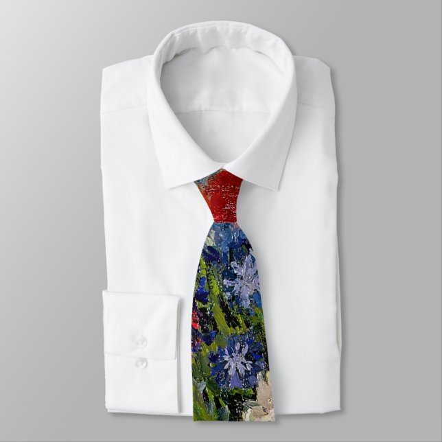 Vincent van Gogh - Vase with Cornflowers & Poppies Tie (Tied)