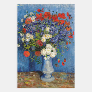 Vincent van Gogh - Vase with Cornflowers & Poppies Wrapping Paper Sheet