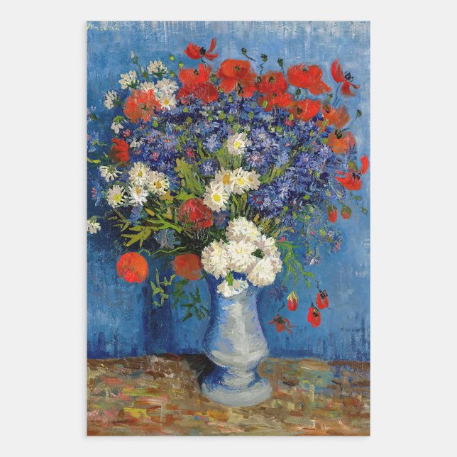 Vincent van Gogh - Vase with Cornflowers & Poppies Wrapping Paper Sheet (Creator Uploaded)