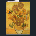 Vincent van Gogh - Vase with Fifteen Sunflowers<br><div class="desc">Vase with Fifteen Sunflowers or simply Sunflowers (1888) by Van Gogh is a vintage post impressionism fine art blooming floral still life painting. It is part of a still life series of several similar paintings with a bouquet of summer season garden flowers in a vase. The entire series show sunflowers...</div>