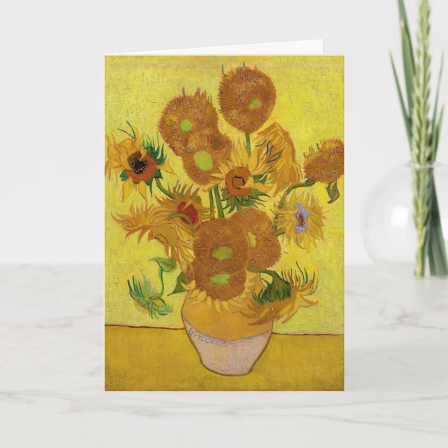Vincent van Gogh - Vase with Fifteen Sunflowers Card (Front)