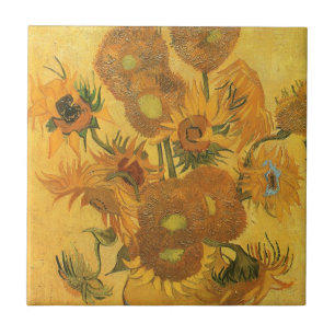 Vincent van Gogh - Vase with Fifteen Sunflowers Ceramic Tile