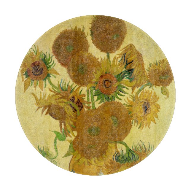 Vincent van Gogh - Vase with Fifteen Sunflowers Cutting Board (Front)