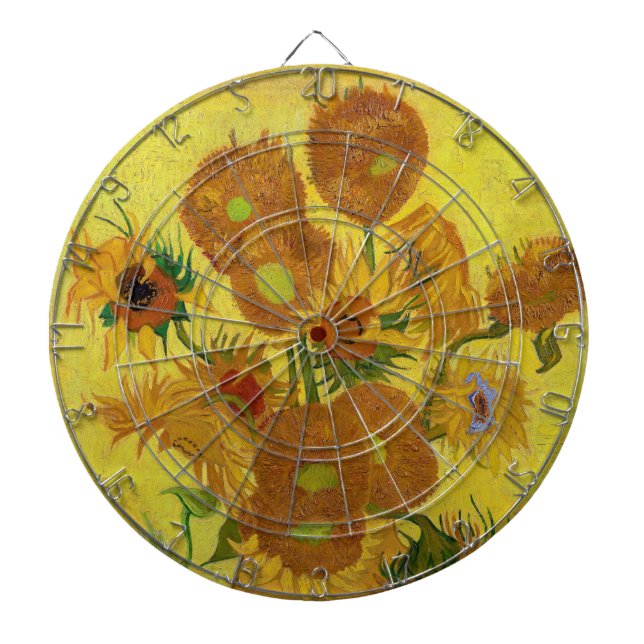 Vincent van Gogh - Vase with Fifteen Sunflowers Dartboard (Front)
