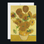 Vincent van Gogh - Vase with Fifteen Sunflowers Invitation<br><div class="desc">Vase with Fifteen Sunflowers / Vase avec quinze tournesols - Vincent Van Gogh,  August 1888 - Sunflowers 1888 fouth version (F454)</div>