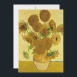 Vincent van Gogh - Vase with Fifteen Sunflowers Invitation<br><div class="desc">Vase with Fifteen Sunflowers / Vase avec quinze tournesols - Vincent Van Gogh,  August 1888 - Sunflowers 1888 fouth version (F454)</div>