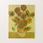 Vincent van Gogh - Vase with Fifteen Sunflowers Jigsaw Puzzle<br><div class="desc">Vase with Fifteen Sunflowers / Vase avec quinze tournesols - Vincent Van Gogh,  August 1888 - Sunflowers 1888 fouth version (F454)</div>