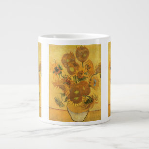 Vincent van Gogh - Vase with Fifteen Sunflowers Large Coffee Mug