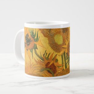 Vincent van Gogh - Vase with Fifteen Sunflowers Large Coffee Mug
