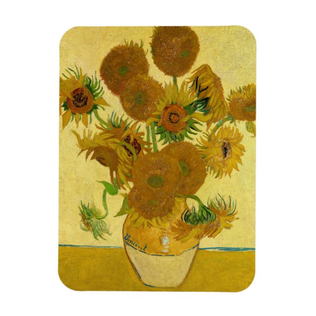 Vincent van Gogh - Vase with Fifteen Sunflowers Magnet (Vertical)
