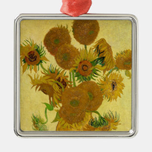 Vincent van Gogh - Vase with Fifteen Sunflowers Metal Ornament