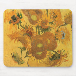 Vincent van Gogh - Vase with Fifteen Sunflowers Mouse Pad