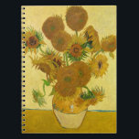 Vincent van Gogh - Vase with Fifteen Sunflowers Notebook<br><div class="desc">Vase with Fifteen Sunflowers / Vase avec quinze tournesols - Vincent Van Gogh,  August 1888 - Sunflowers 1888 fouth version (F454)</div>