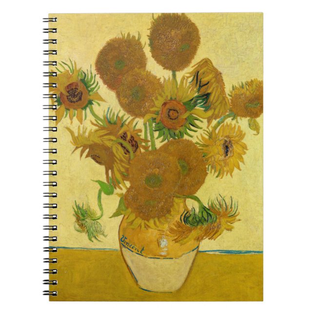 Vincent van Gogh - Vase with Fifteen Sunflowers Notebook (Front)