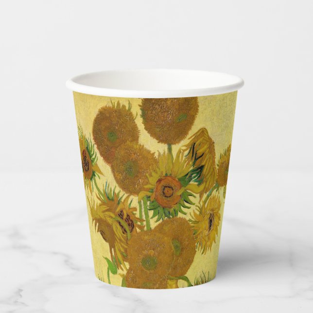 Vincent van Gogh - Vase with Fifteen Sunflowers Paper Cups (Front)