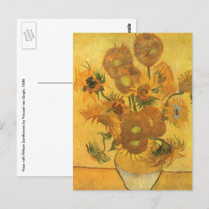 Vincent van Gogh - Vase with Fifteen Sunflowers Postcard