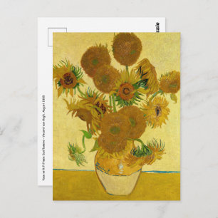 Vincent van Gogh - Vase with Fifteen Sunflowers Postcard