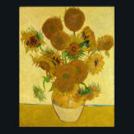 Vincent van Gogh - Vase with Fifteen Sunflowers Poster<br><div class="desc">Vase with Fifteen Sunflowers / Vase avec quinze tournesols - Vincent Van Gogh,  August 1888 - Sunflowers 1888 fouth version (F454)</div>