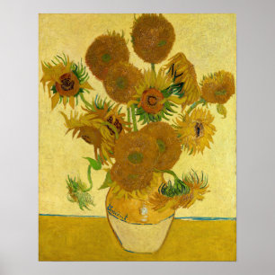 Vincent van Gogh - Vase with Fifteen Sunflowers Poster