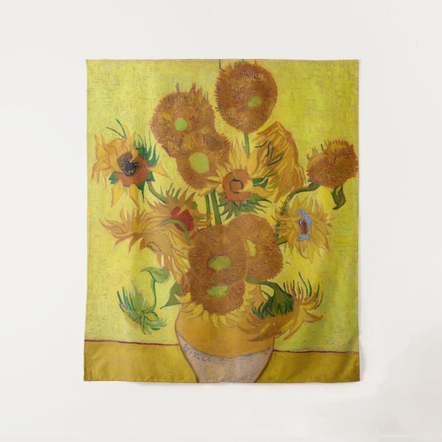 Vincent van Gogh - Vase with Fifteen Sunflowers Tapestry (Front)