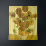 Vincent van Gogh - Vase with Fifteen Sunflowers Tapestry<br><div class="desc">Vase with Fifteen Sunflowers / Vase avec quinze tournesols - Vincent Van Gogh,  August 1888 - Sunflowers 1888 fouth version (F454)</div>