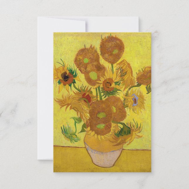 Vincent van Gogh - Vase with Fifteen Sunflowers Thank You Card (Front)