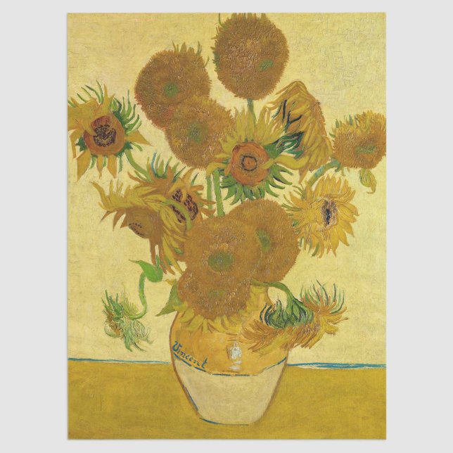 Vincent van Gogh - Vase with Fifteen Sunflowers Tissue Paper (Creator Uploaded)