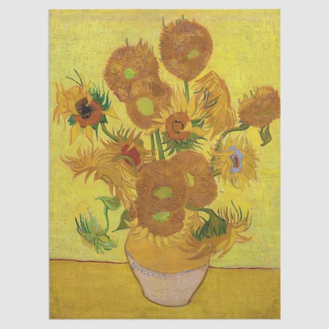 Vincent van Gogh - Vase with Fifteen Sunflowers Tissue Paper (Creator Uploaded)